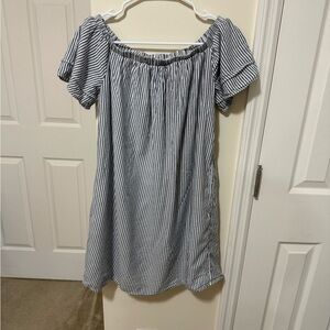 Old Navy Striped Mini Dress - Navy and White